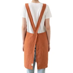 Linen Tales Kitchen Textiles & Clothing^Rust Crossback Linen Apron