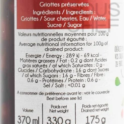 Sabarot Ingredients Brands|Baking Ingredients^Pitted Morello Cherries (Griottes), 370ml