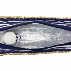 Les Jardin de la Comtesse Picnicware|Disposable Tableware^Sac de Plage Riviera Blue Stripe Picnic Tote, 4 Person