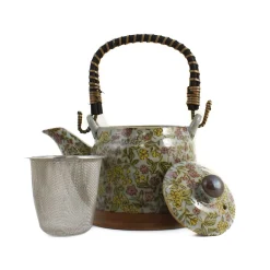 Kiji Stoneware & Ceramics Japanese Ingredients|Japanese Tableware^Saku Floral Japanese Teapot