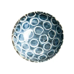 Kiji Stoneware & Ceramics Japanese Ingredients|Japanese Tableware^Sakuru Bowl, Blue, 21.5cm