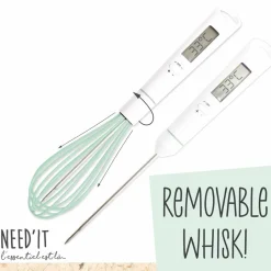 Carambelle Baking Supplies & Equipment^Scrap Cooking Handheld Whisk with Built in Thermometer