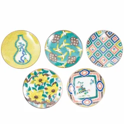 Seikou Japanese Ingredients|Plates^Porcelain Assorted Floral Side Plates, Set of 5, 15cm