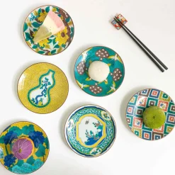 Seikou Japanese Ingredients|Plates^Porcelain Assorted Floral Side Plates, Set of 5, 15cm