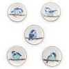 Seikou Tableware Brands|Japanese Ingredients^Porcelain Bird on Branch Chopstick Rests, Set of 5