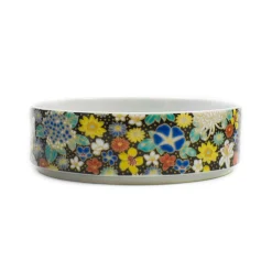 Seikou Tableware Brands|Japanese Ingredients^Porcelain Black Floral Motif Sweets Container, 3 Compartments