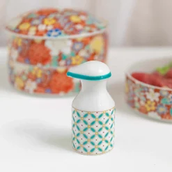 Seikou Japanese Ingredients|Japanese Tableware^Porcelain Geometric Motif Soy Sauce Pourer