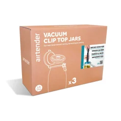 Airtender Tableware Brands|Food Storage & Containers^Set of 3 x Kilner Clip Top Jars with Vacuum Seal Lids