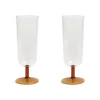 &Klevering Tableware Brands^Set of 2 Amber Stem Champagne Flute, 250ml