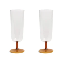 &Klevering Tableware Brands^Set of 2 Amber Stem Champagne Flute, 250ml