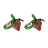 My Gifts Trade Table Setting|Kitchen Textiles & Clothing^Set of 2 Beaded Strawberry Napkin Rings