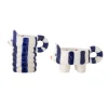 Bloomingville Table Setting|Tableware Brands^Set of 2 Blue Striped Cat Candle Holders
