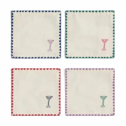 &Klevering Tableware Brands^Set of 4 Drinks Cocktail Napkins