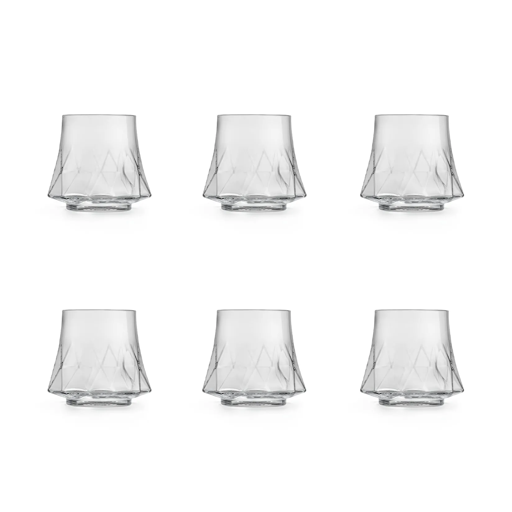 Portugese Tableware Tableware Brands^Set of 6 Geometric Tumblers, 290ml