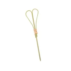 Eco Skewers Tableware Brands|Canape Supplies^Set of 100 Green Looped Heart Bamboo Skewers, 9cm