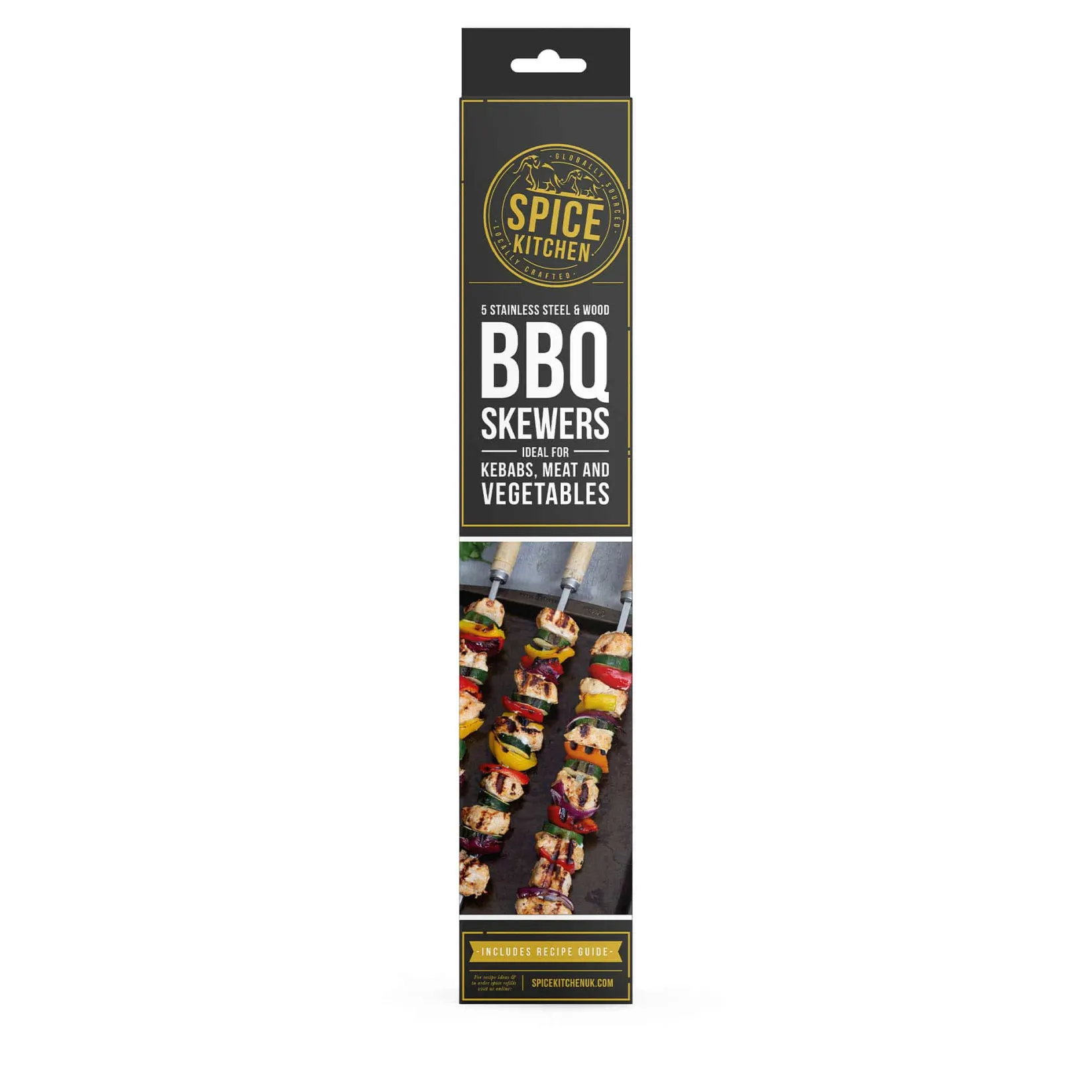 Spice Kitchen Middle Eastern Ingredients|Bbq & Smoking^Set of 5 Heavy Duty Kebab BBQ Skewers, 53cm