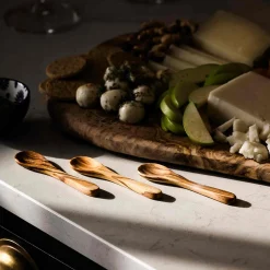 Naturally Med Tableware Brands|Cutlery^Set of 3 Olive Wood Mini Spoons