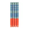 British Colour Standard Table Setting|Tableware Brands^Set of 4 Orange Mint Striped Candles