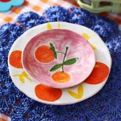 &Klevering Plates|Crockery & Dinnerware^Set of 4 Orange Side Plates, 16cm