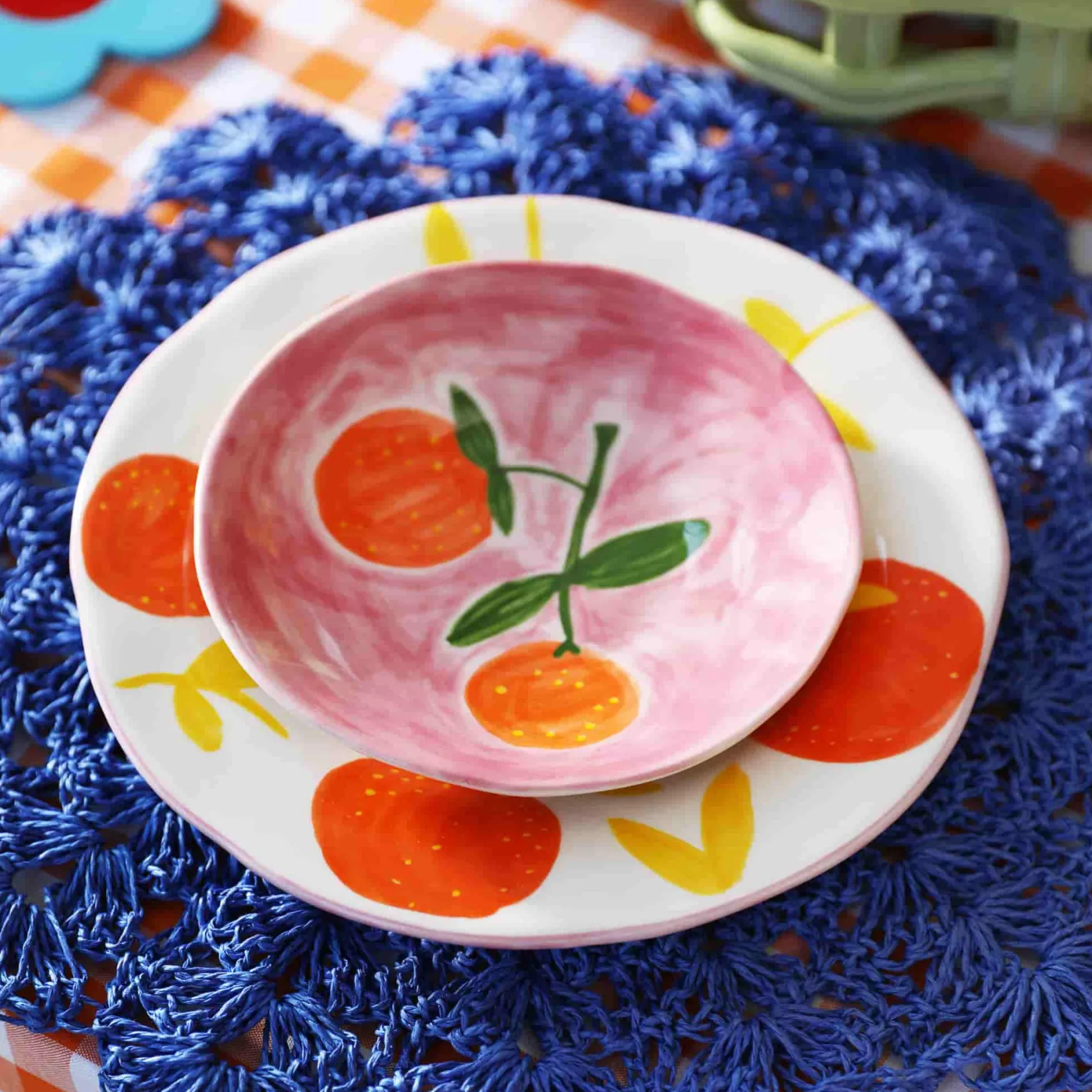 &Klevering Plates|Crockery & Dinnerware^Set of 4 Orange Side Plates, 16cm