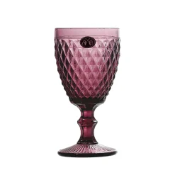 Bright Glassware Tableware Brands^Set of 6 Purple Diamond Wine Glasses, 350ml