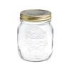 Bormioli Rocco Pickling, Preserving & Fermenting Jars^Set of 12 Quattro Staggioni Screw Top Glass Preserving Jars, 500ml