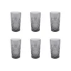 Bright Glassware Tableware Brands|Cocktail Making & Barware^Set of 6 Smoke Hobstar Highball Glasses, 350ml