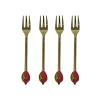 My Gifts Trade Cutlery|Tableware Brands^Set of 4 Strawberry Tasting Forks