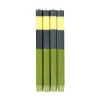 British Colour Standard Tableware Brands|Table Setting^Set of 4 Striped Colourblock Dinner Candles
