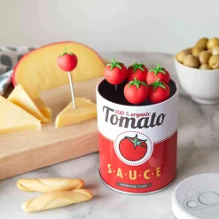 Balvi Tableware Brands|Serveware^Set of 6 Tomato Cocktail Sticks in a Tin