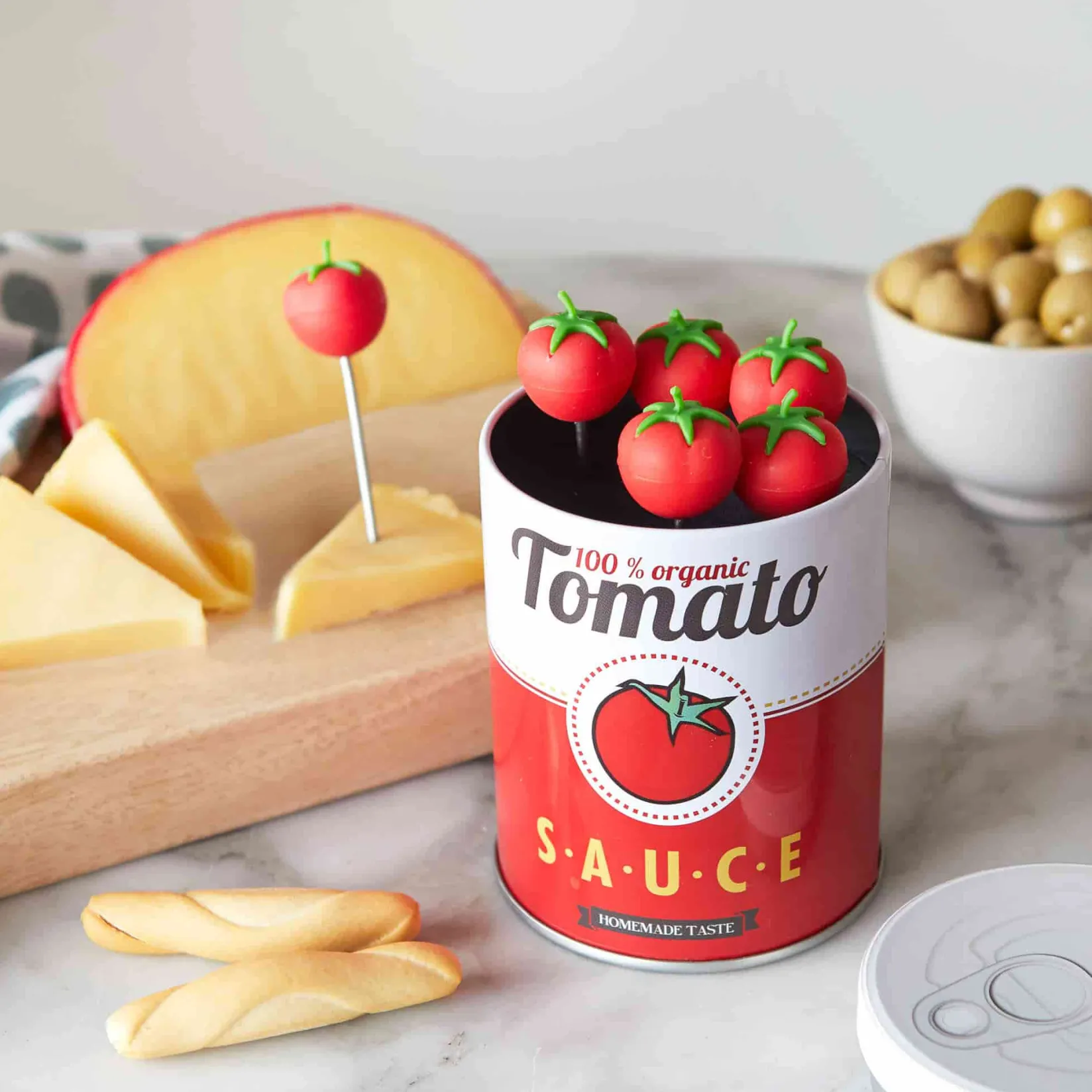 Balvi Tableware Brands|Serveware^Set of 6 Tomato Cocktail Sticks in a Tin