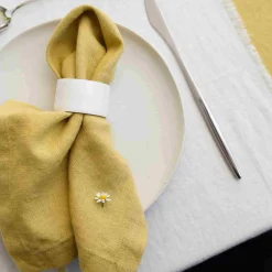 Linen Tales Table Setting|Kitchen Textiles & Clothing^Set of 2 Yellow Linen Napkins