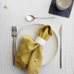 Linen Tales Table Setting|Kitchen Textiles & Clothing^Set of 2 Yellow Linen Napkins