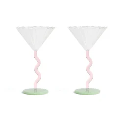 &Klevering Tableware Brands|Table Setting^Set of 2 Zig Zag Martini Glasses