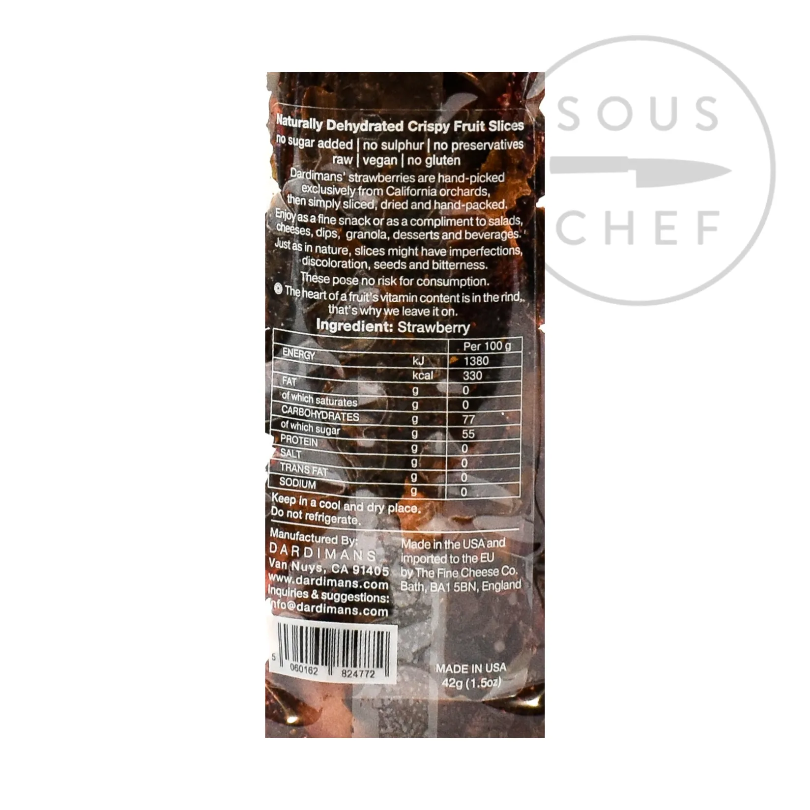 California Crisps Ingredients Brands|Snacks^Short Dated Strawberry Slices, 43g