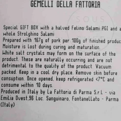 La Fattoria Di Parma Ingredients Brands|Italian Ingredients^Short Dated Salami Felino IGP Gift Set, 500g