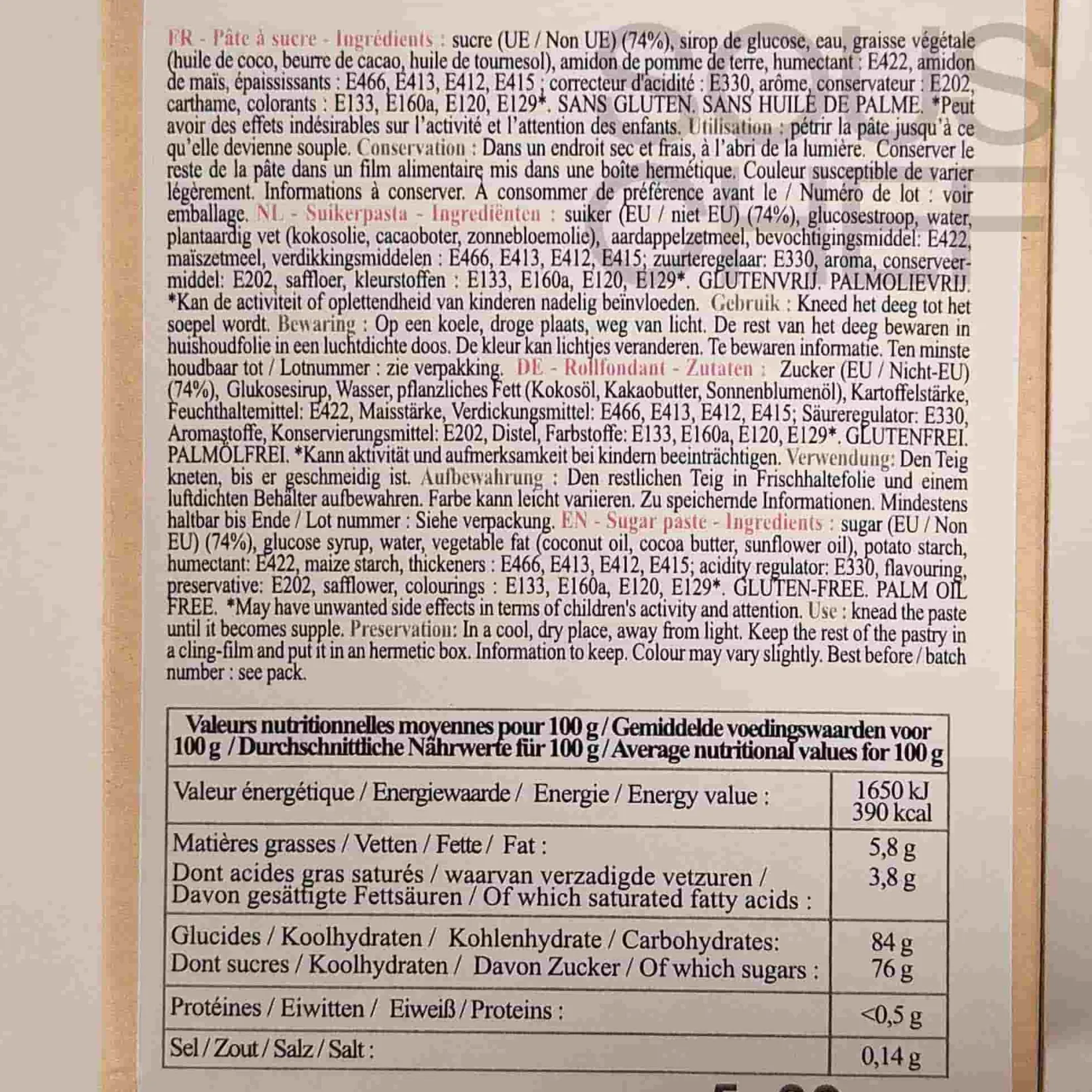 Carambelle Ingredients Brands|Baking Ingredients^Short Dated Scrap Cooking Set of 5 Assorted Sugar Pastes