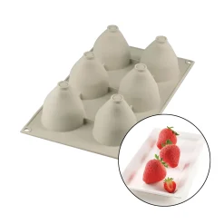 Silikomart Baking Supplies & Equipment^Silicone Strawberry Dessert Mould, 95ml