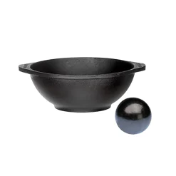 Skeppshult Kitchen Tools & Utensils^Cast Iron Mustard Seed Grinder & Cast Iron Bowl, 21 cm