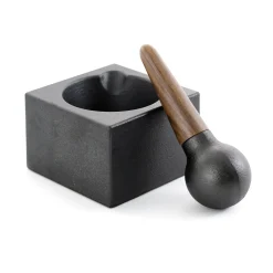 Skeppshult Table Setting|Kitchen Tools & Utensils^Contemporary Cast Iron & Walnut Pestle & Mortar