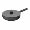 Skeppshult Pots & Pans^Noir Cast Iron Saute Pan with Lid, 28cm