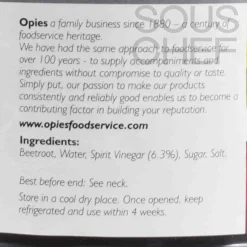 Opies Ingredients Brands|Vegetables^Sliced Beetroot in Vinegar, 2.3kg
