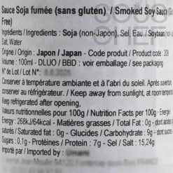 IGETA SOY SAUCE Ingredients Brands|Sauces & Condiments^Smoked Soy Sauce, 100ml