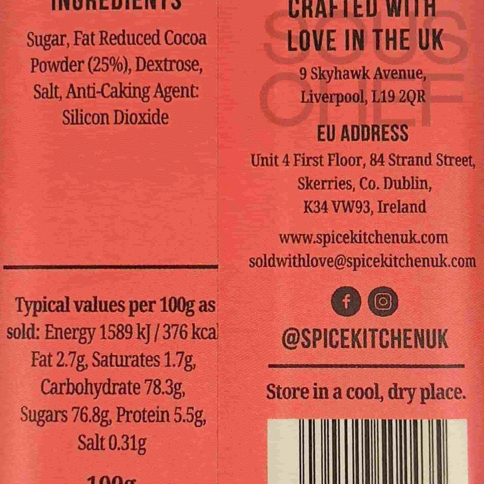 Spice Kitchen Ingredients Brands|Drinks^Classic Hot Chocolate, 100g