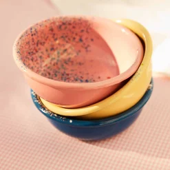 Kapka Enamel Middle Eastern Ingredients|Picnicware^Splatter Fest Enamel Bowl, Pink