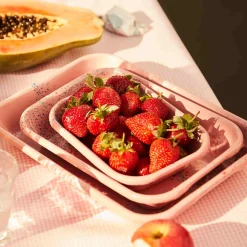 Kapka Enamel Middle Eastern Ingredients|Baking Supplies & Equipment^Splatter Fest Enamel Roasting and Serving Dish, Pink