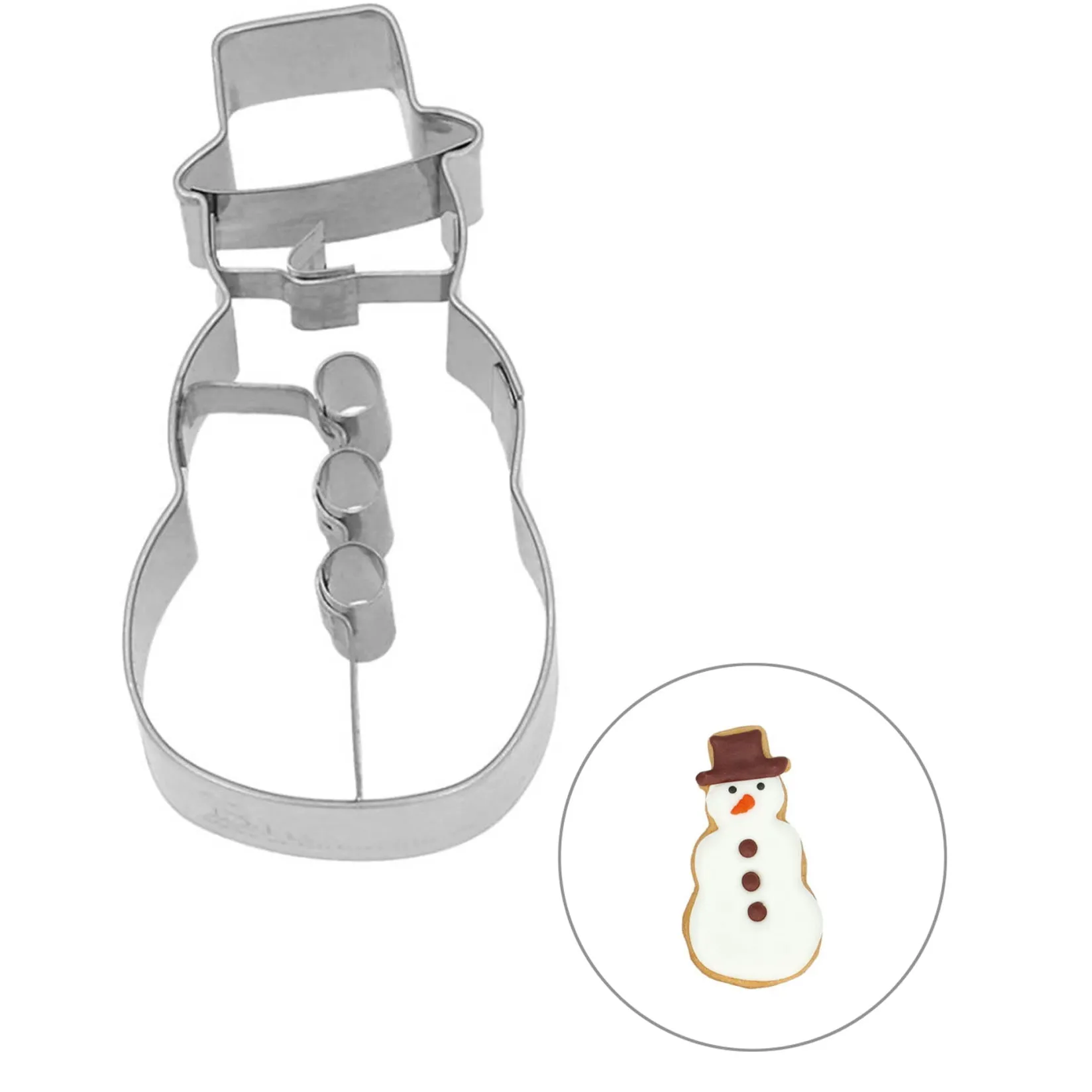 Birkmann Baking Supplies & Equipment^Stainless Steel Snowman Cookie Cutter, 8cm