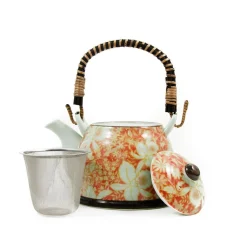 Kiji Stoneware & Ceramics Tableware Brands|Japanese Ingredients^Suisen Red Japanese Teapot