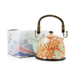 Kiji Stoneware & Ceramics Tableware Brands|Japanese Ingredients^Suisen Red Japanese Teapot