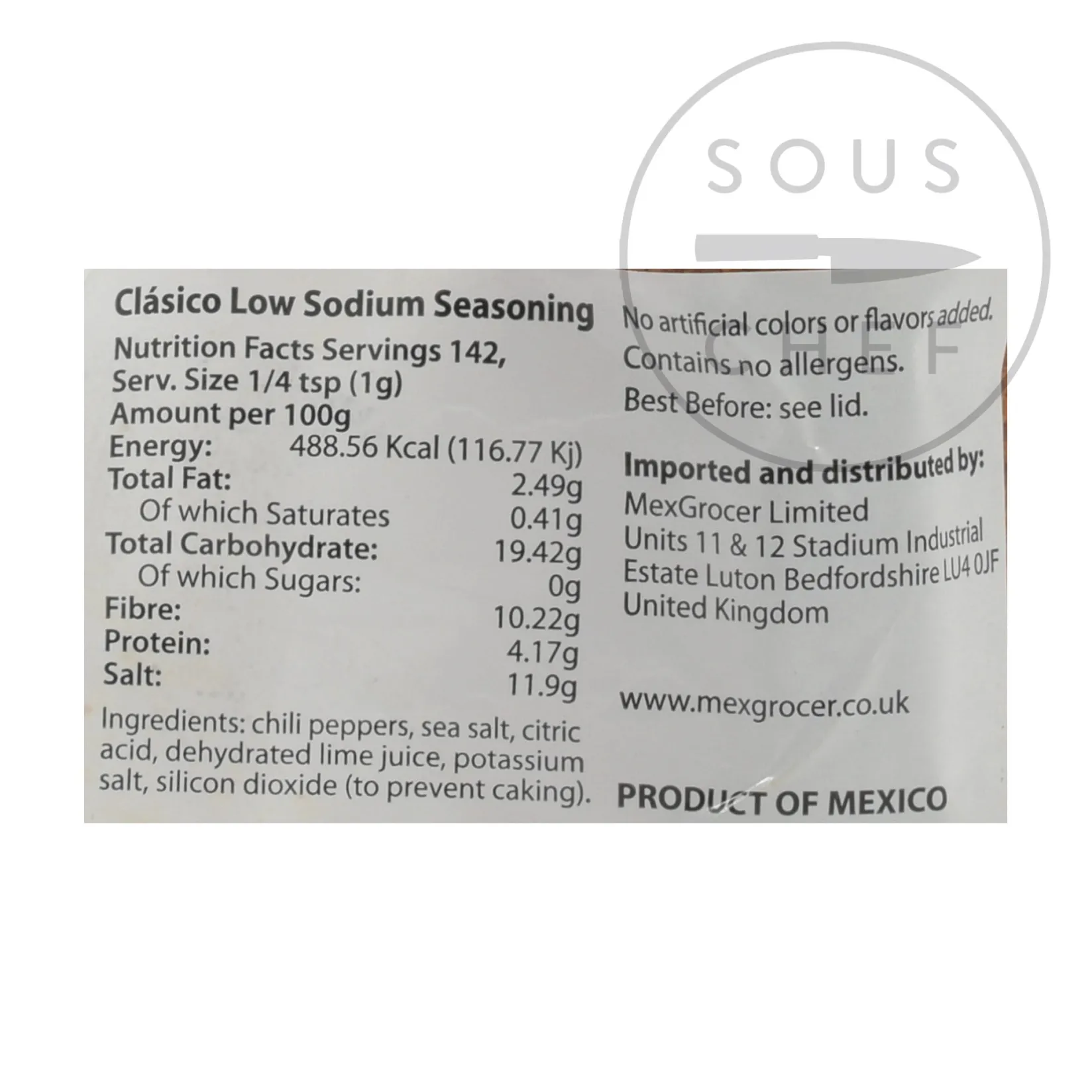 Tajin Ingredients Brands|Mexican Ingredients^Low Sodium Chilli Lime Seasoning Mix, 142g